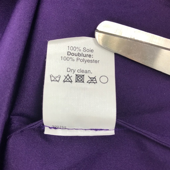 J. Crew Purple Silk One Shoulder Cocktail Dress 2P - Picture 5 of 8